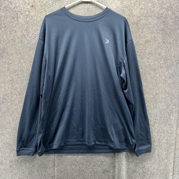 Reel Legends Shirt Mens Medium Blue Long Sleeve Performance Fishing Crewneck - Picture 1 of 10